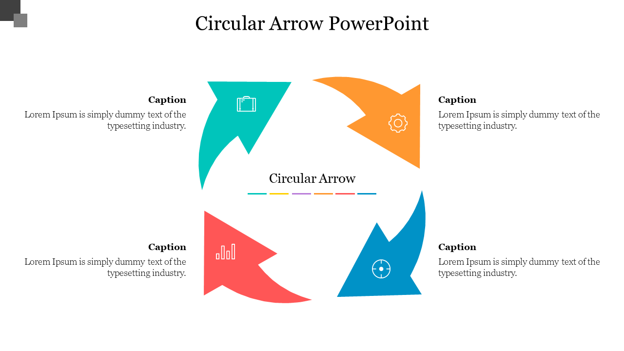 Creative Circular Arrow PowerPoint Template